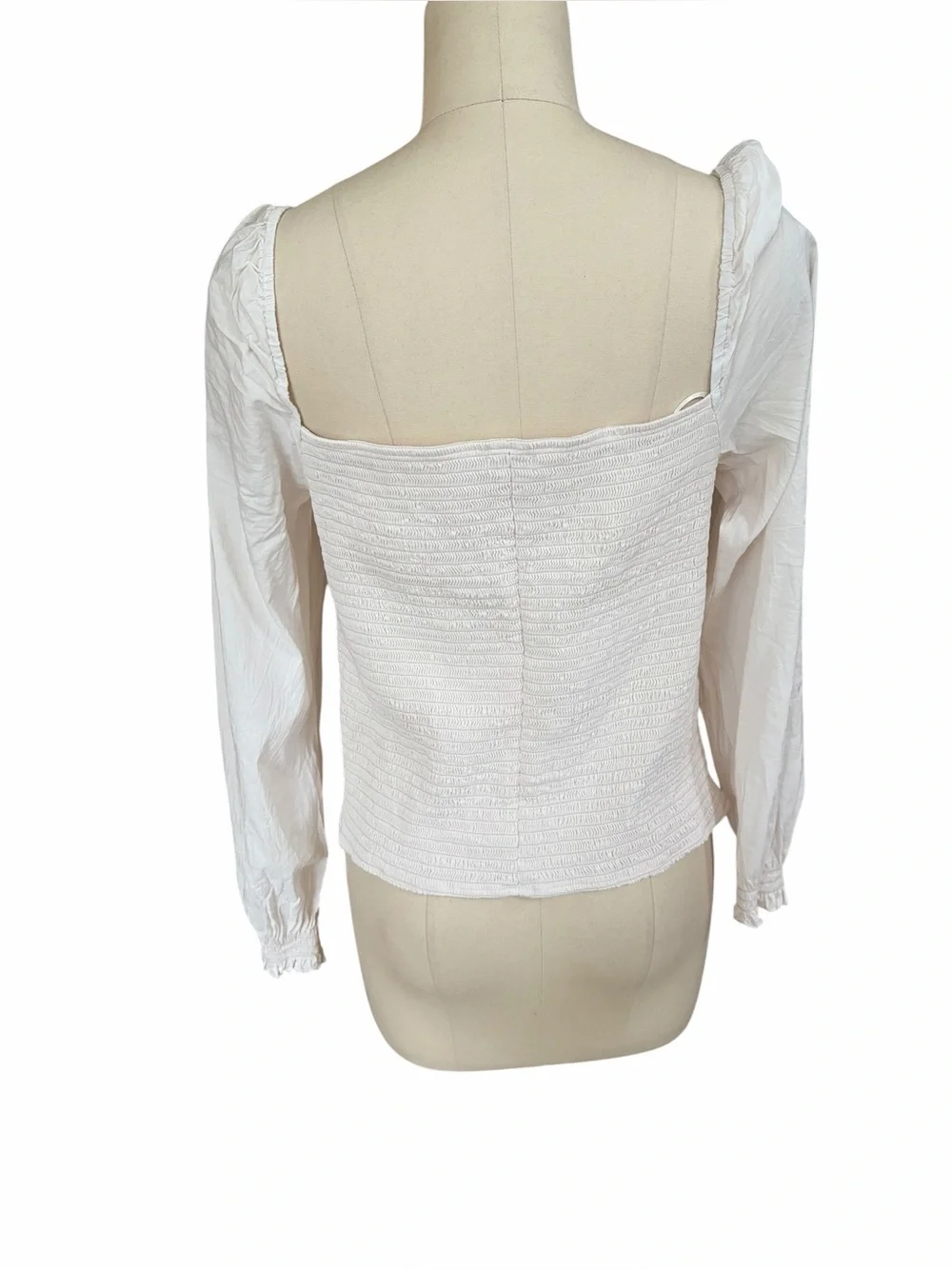 Reformation 'Isadora'‎ White Cotton Top Size 12